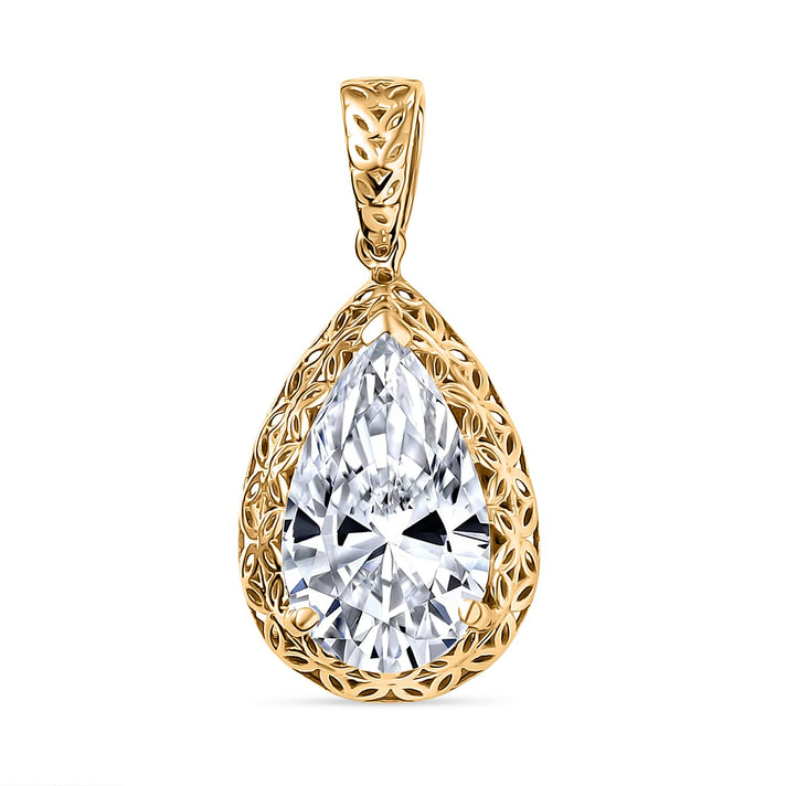LUXURIANT 2 Ct. Lab Grown Diamond Solitaire Pendant in 14K Yellow Gold 8360285 1