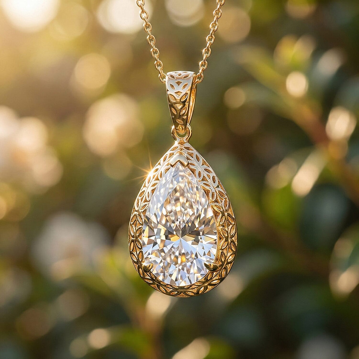 LUXURIANT 2 Ct. Lab Grown Diamond Solitaire Pendant in 14K Yellow Gold 8360285 4