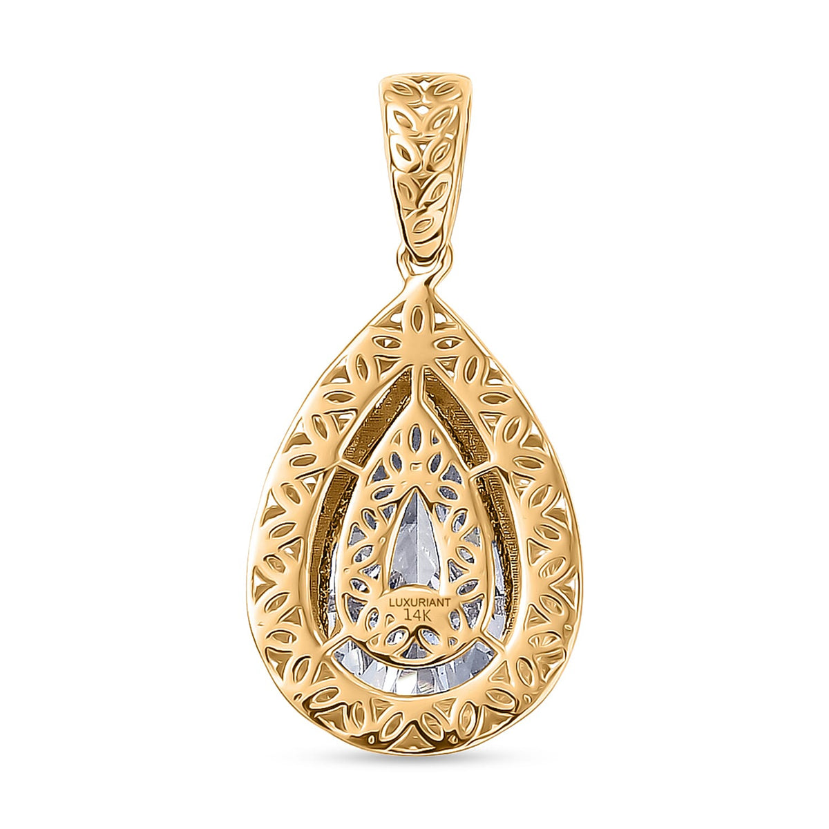 LUXURIANT 2 Ct. Lab Grown Diamond Solitaire Pendant in 14K Yellow Gold 8360285 5
