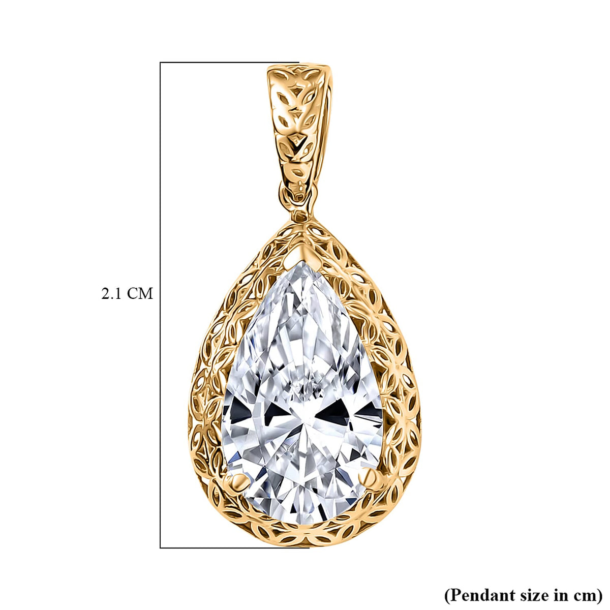 LUXURIANT 2 Ct. Lab Grown Diamond Solitaire Pendant in 14K Yellow Gold 8360285 6