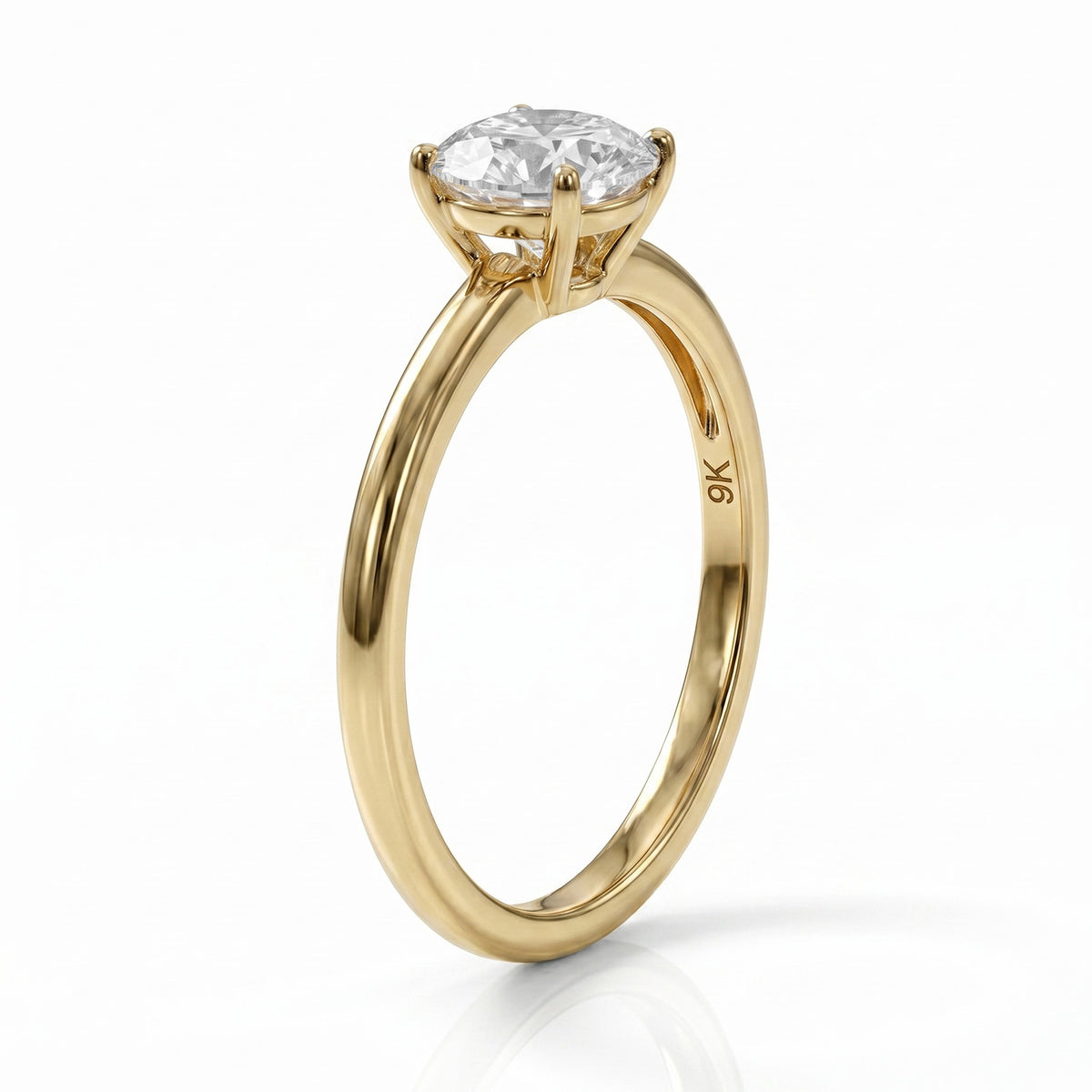 1 CT. Lab Grown Diamond ring, NGIC Certified (VVS1-E) in 9K Yellow Gold 8360301 3