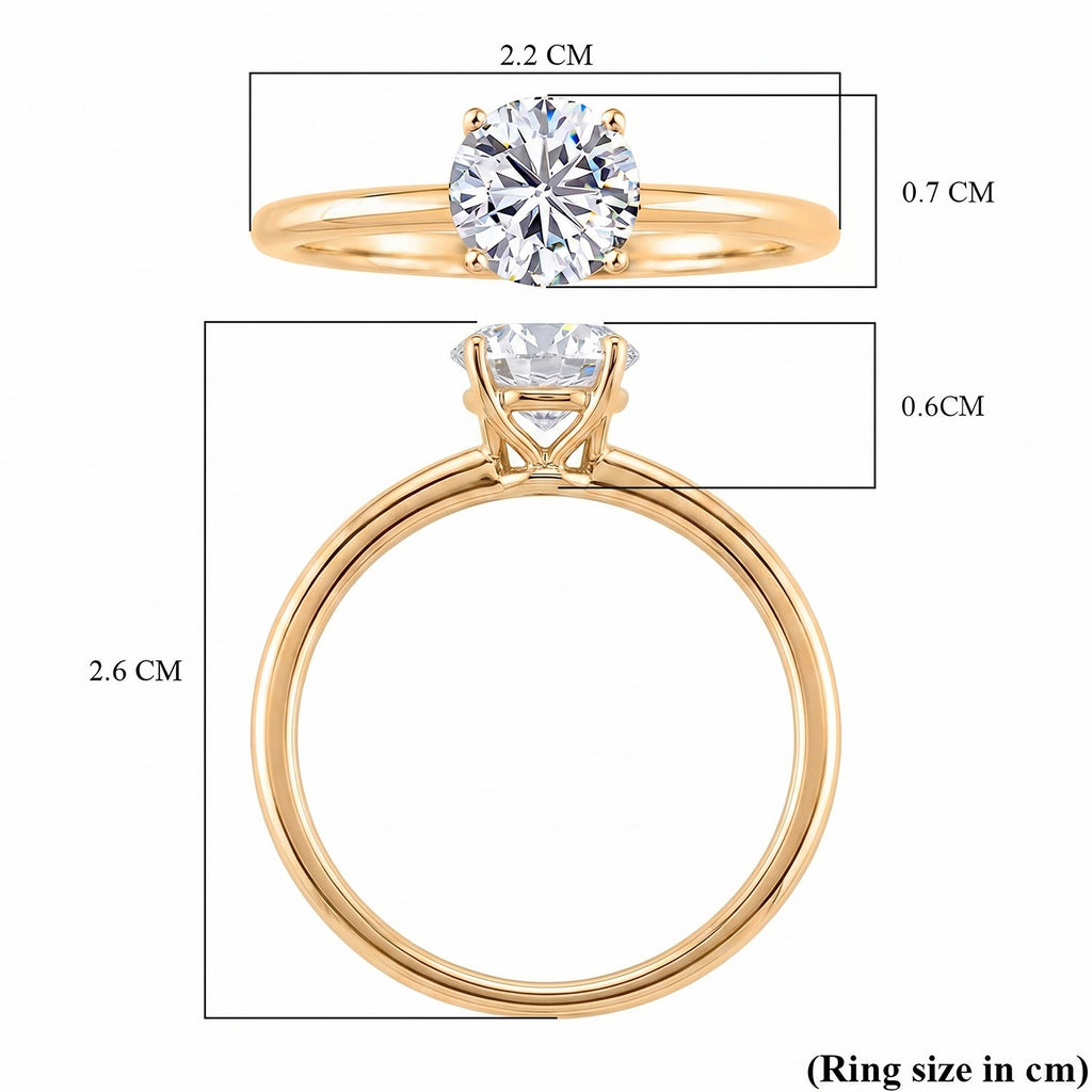 9K Yellow Gold NGIC Certified Lab Grown Diamond (VS/E-F) Solitaire Ring 1.00 Ct._8360301_6