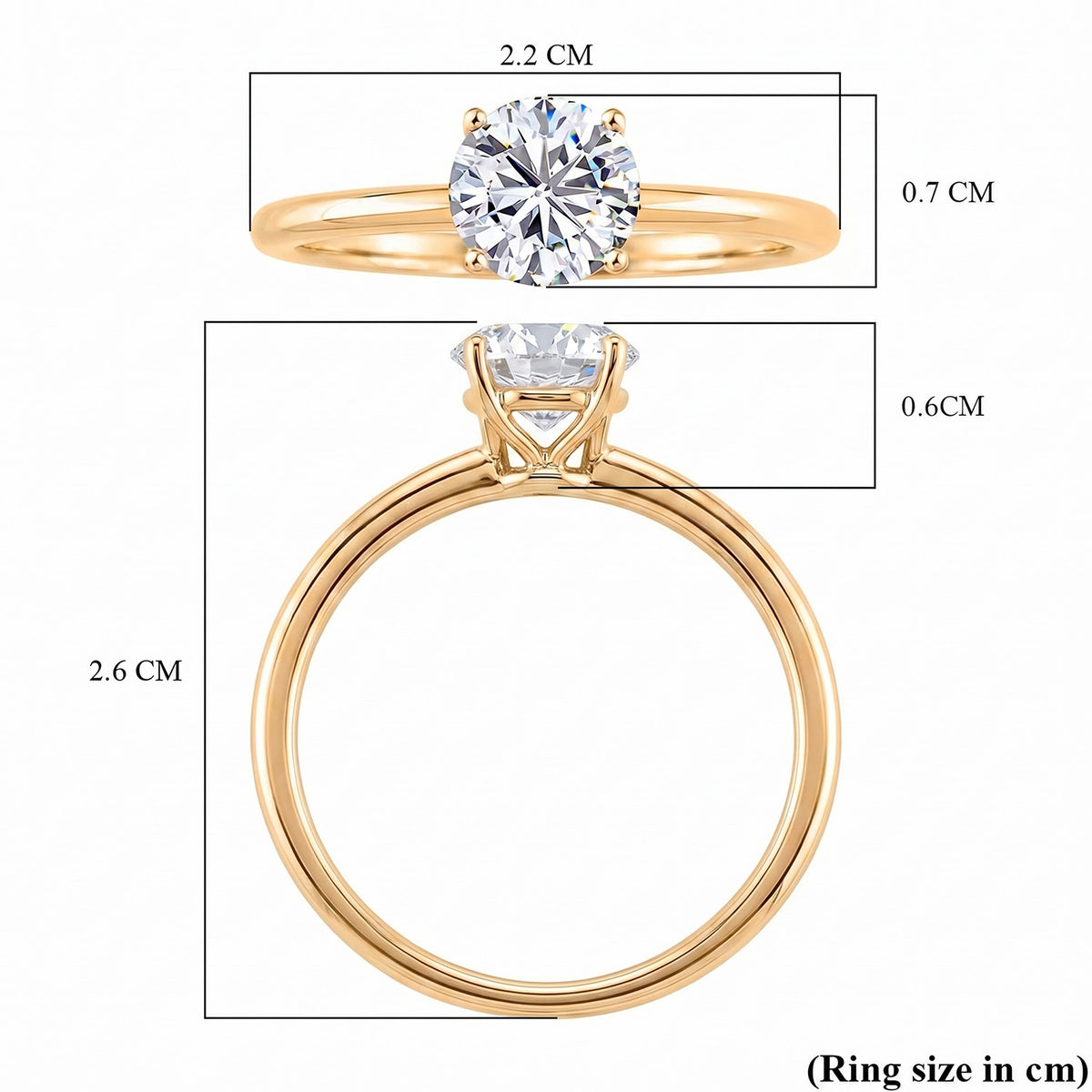 1 CT. Lab Grown Diamond ring, NGIC Certified (VVS1-E) in 9K Yellow Gold 8360301 6