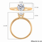 9K Yellow Gold NGIC Certified Lab Grown Diamond (VS/E-F) Solitaire Ring 1.00 Ct._8360301_6