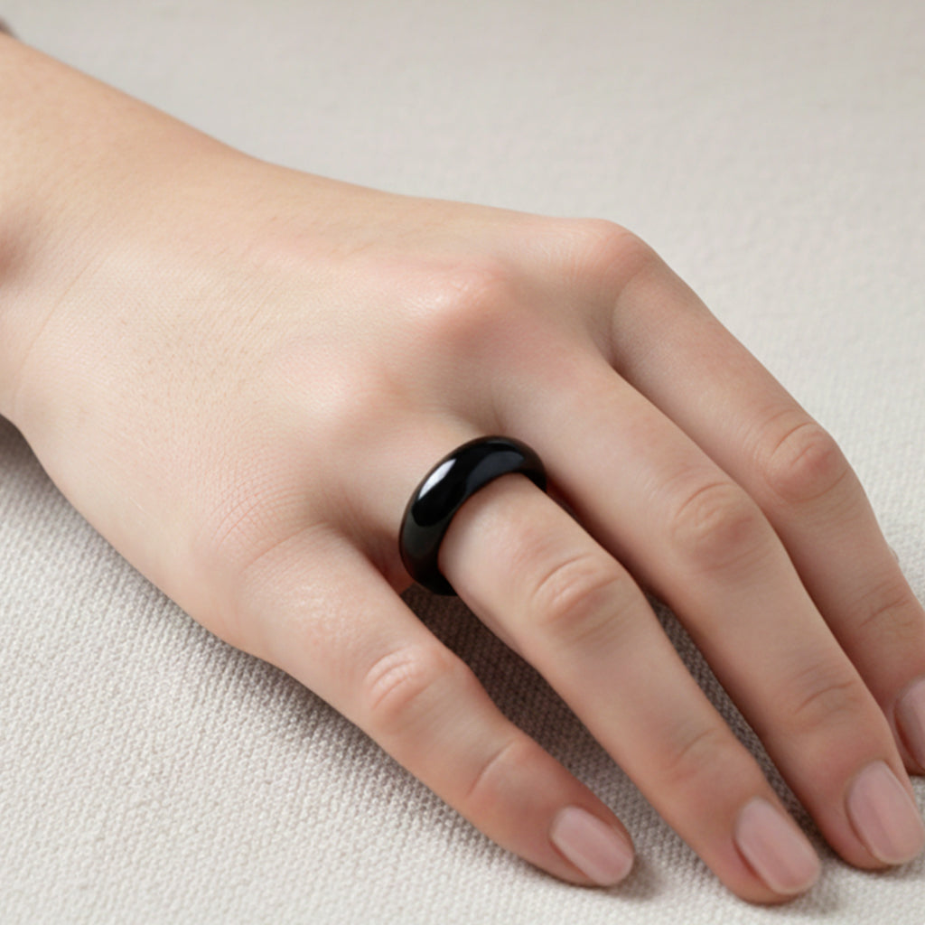 Black Jade Band Ring 25.00 Ct_8361032_2