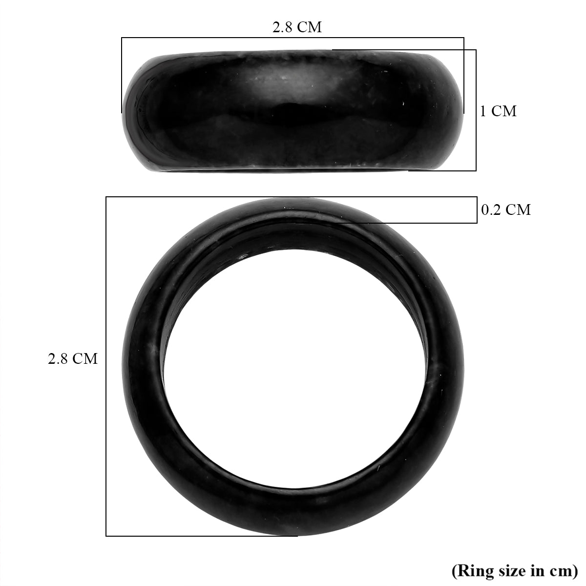 Black Jade Band Ring 25.00 Ct V32489078 6