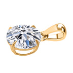 9K Yellow Gold SGL Certified Lab Grown Diamond (I1/GH) Solitaire Pendant 2.03 Ct._8361893_3