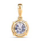 9K Yellow Gold SGL Certified Lab Grown Diamond (I1/GH) Solitaire Pendant 2.03 Ct._8361893_4