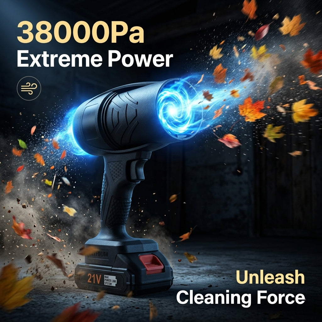 Cordless Power Blower - Leaves, Mess, Dust, Snow - 30 Min Run Time, 6000mah Battery, 1 year warranty - Black 8362618 6