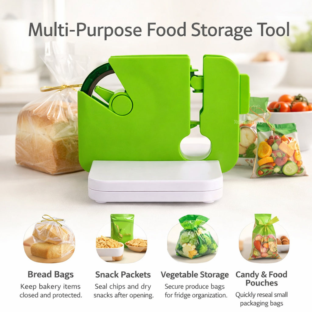 LIVMORE Bag Sealer - Keep Food Fresher - Seal Bags and Packets (20.5cm) - Green_8363200_4