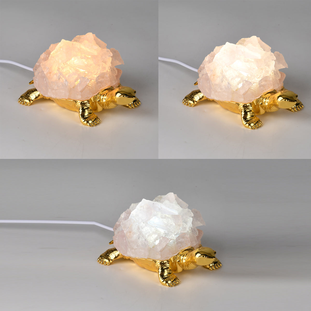 Crystal Shell Tortoise Table Ornament with Internal LED Light (12cm) - Pink V32624085 4
