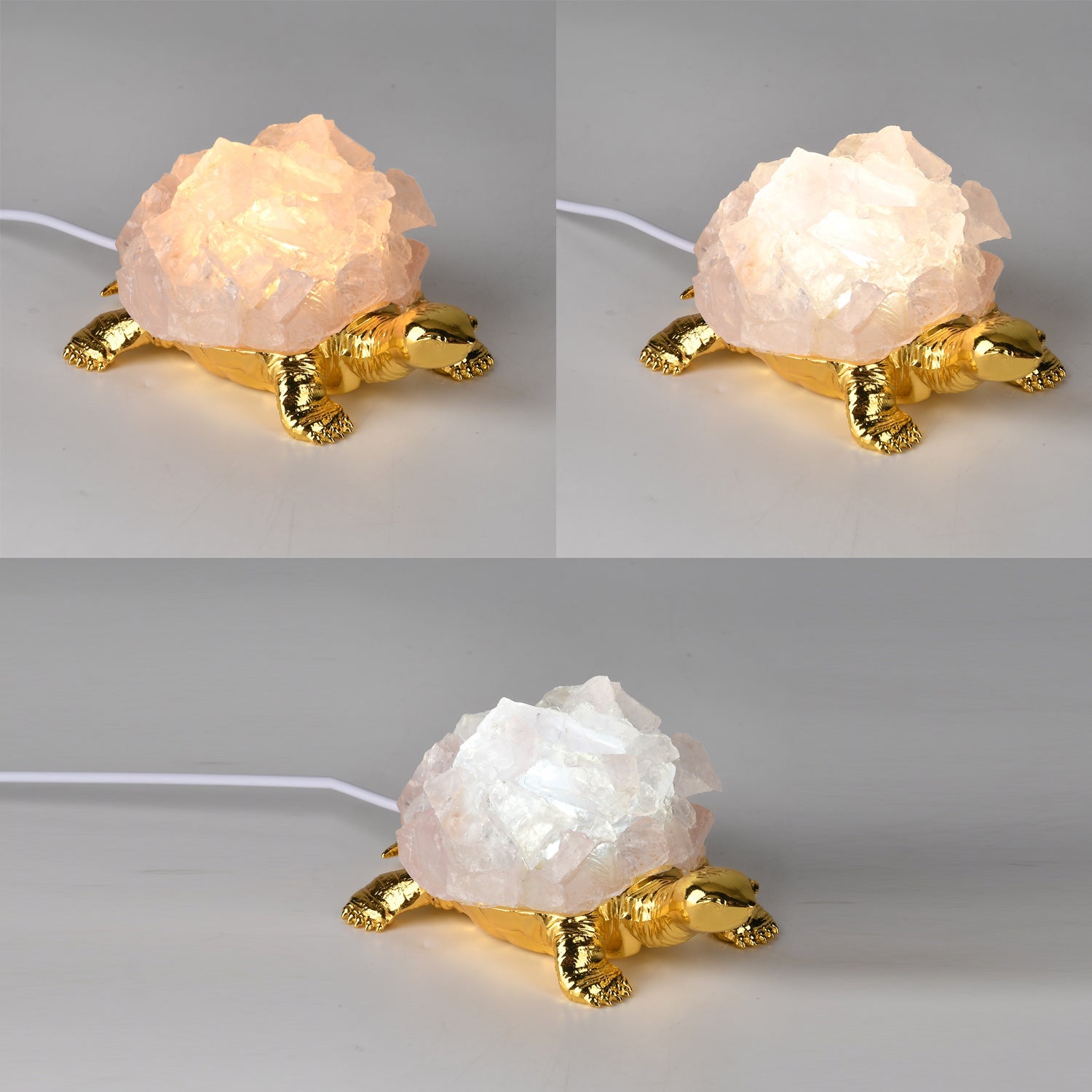 Crystal Shell Turtle Table Ornament with Internal LED Light (12cm) - Pink V32352214 4