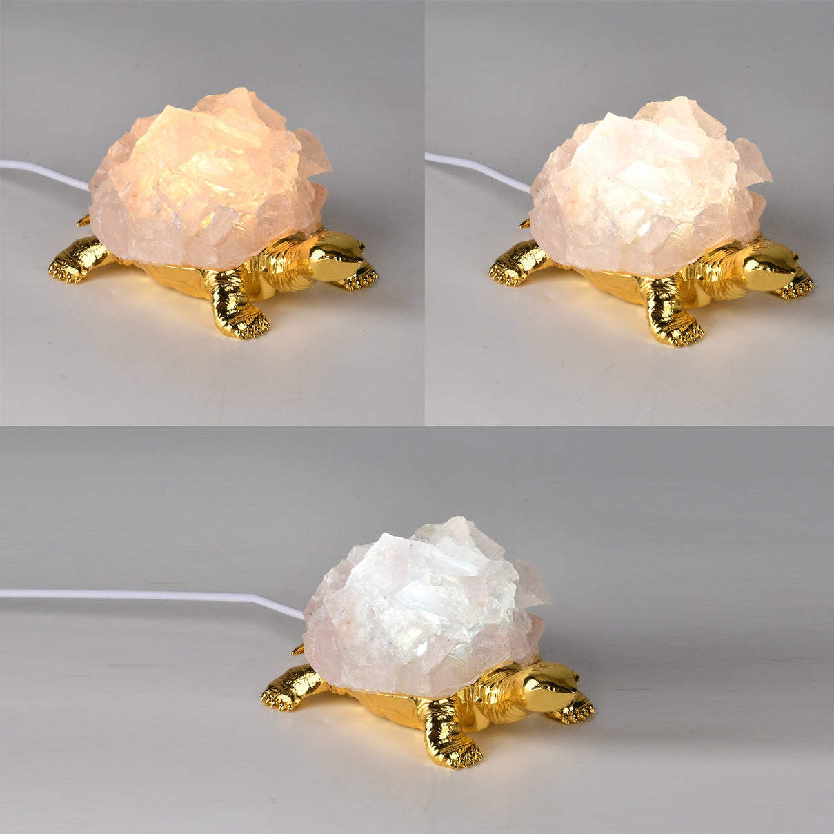 Crystal Shell Turtle Table Ornament with Internal LED Light (12cm) - Pink V32352028 4