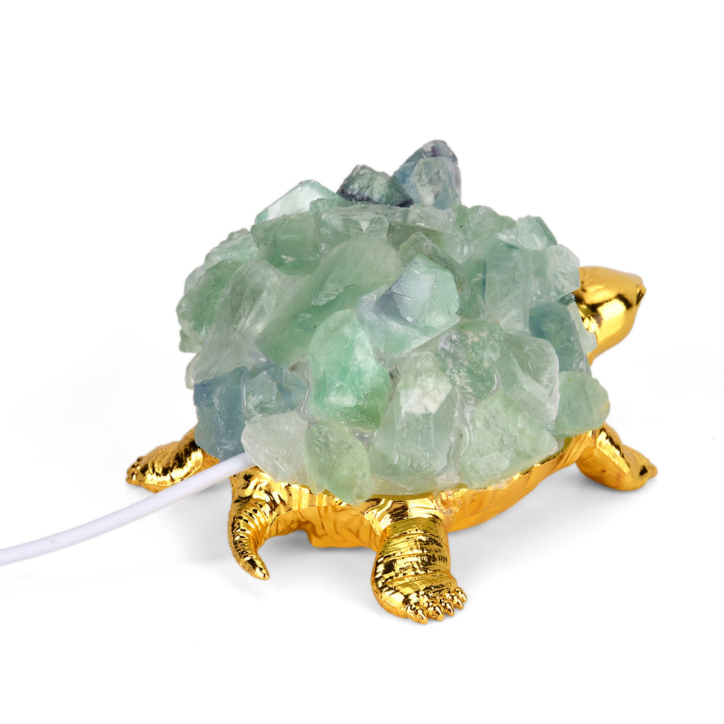Crystal Shell Turtle Table Ornament with Internal LED Light (12cm) - Green_8363239_5
