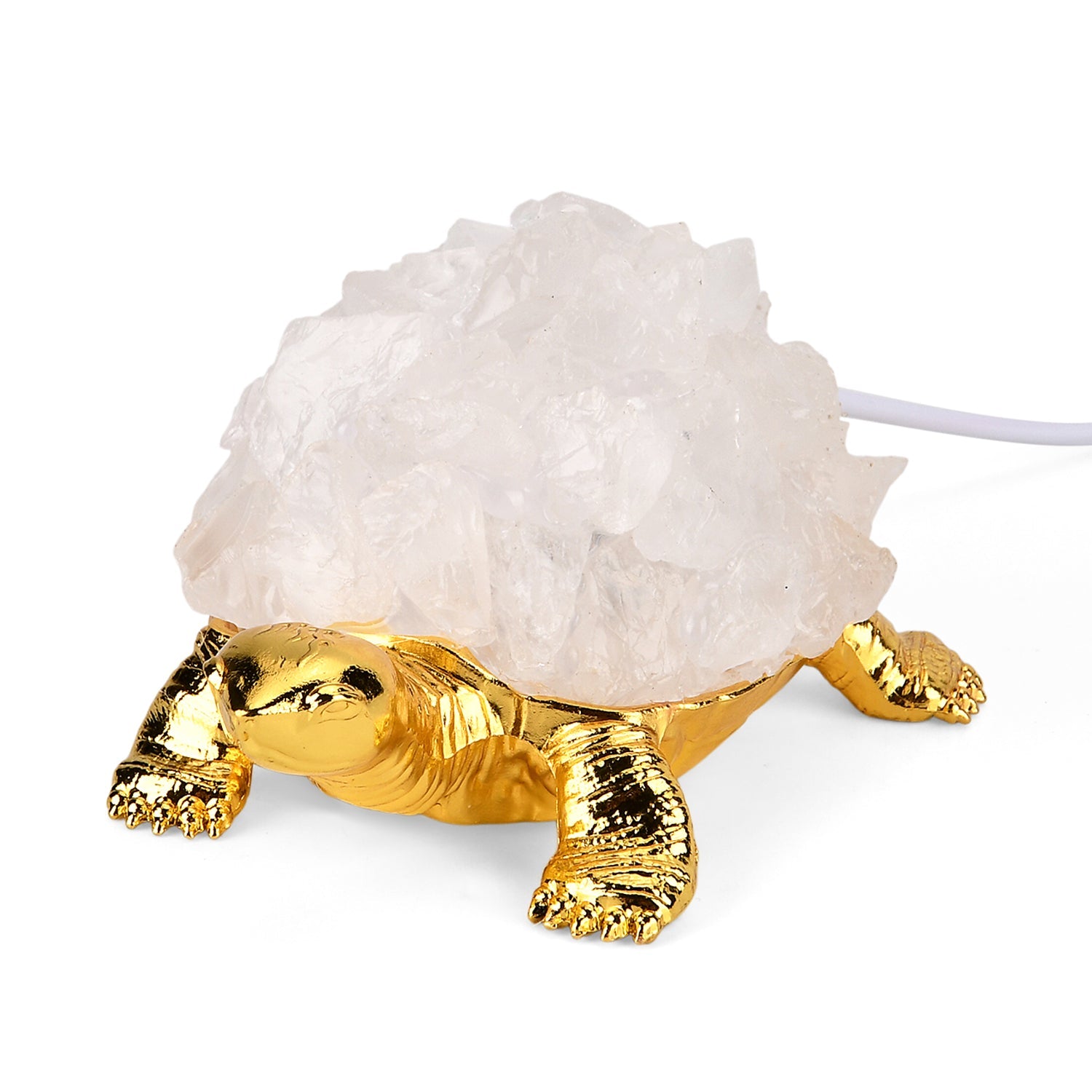 Crystal Shell Turtle Table Ornament with Internal LED Light (12cm) - White V32352062 0
