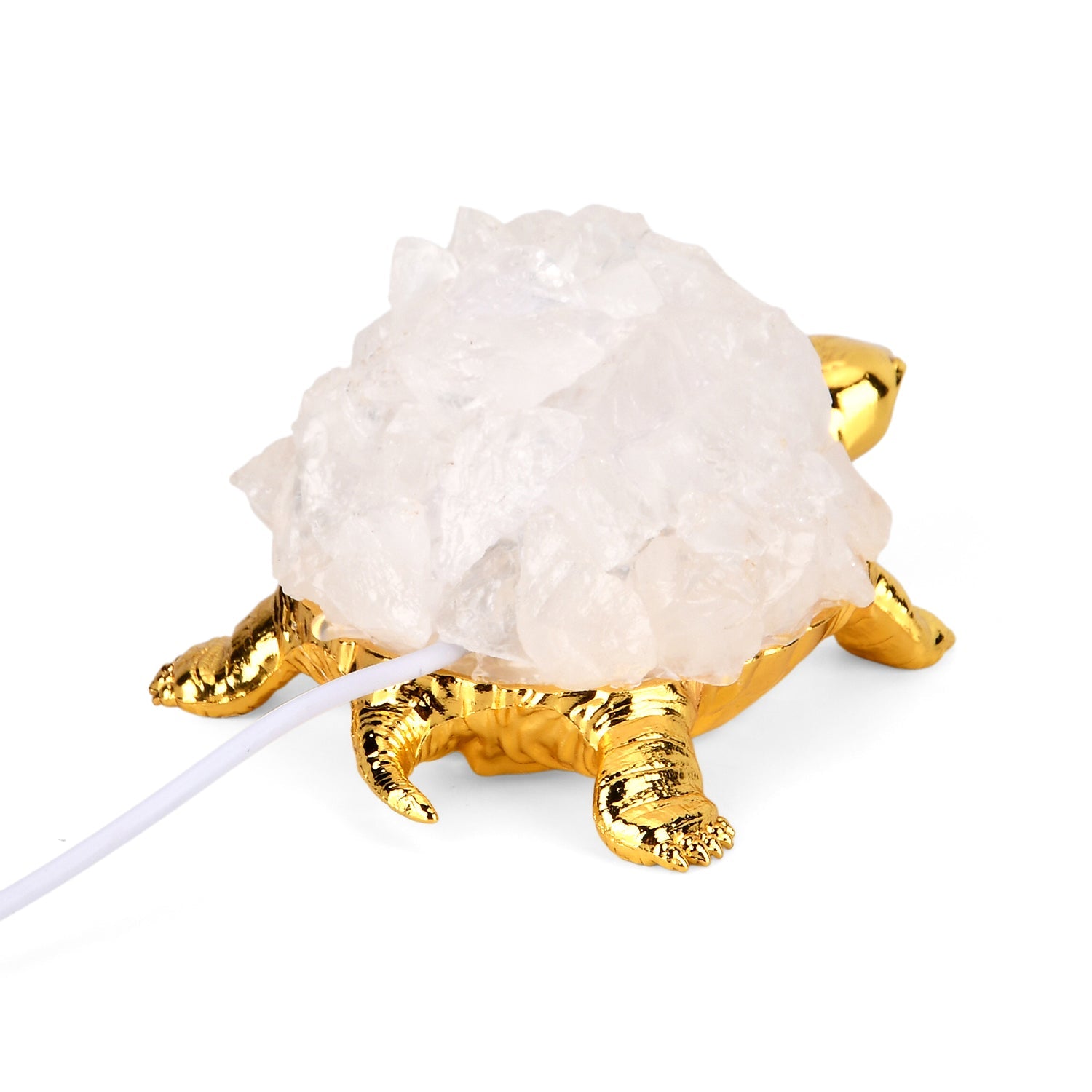 Crystal Shell Turtle Table Ornament with Internal LED Light (12cm) - White V32359400 6