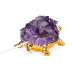 Crystal Shell Turtle Table Ornament with Internal LED Light (12cm) - Green