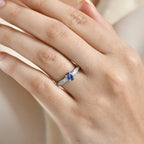 D'Joy - Premium Tanzanite & Moissanite Ring in Platinum Overlay Sterling Silver_8363409_2