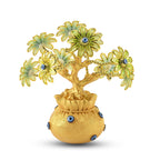 Resin Deco Bonsai Tree - Golden Yellow Pot with Light Green Flowers (20 x 9cm)_8363437_1