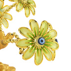 Resin Deco Bonsai Tree - Golden Yellow Pot with Light Green Flowers (20 x 9cm)_8363437_2