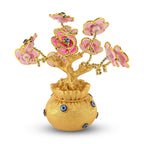 Resin Deco Evil Eye Bonsai Tree - Golden Yellow Pot with Pink Flowers (20 x 9cm)_8363440_1