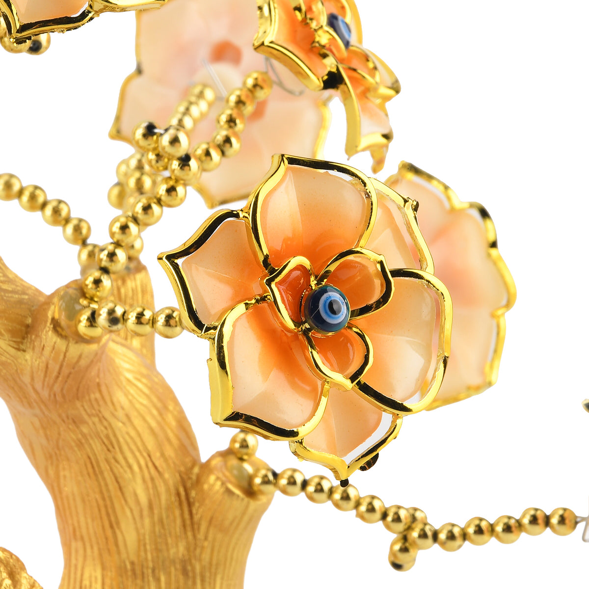 Feng Shui Fortune Tree &amp; Protective Symbolism Owl Resin Figurine (20 x 9cm) - Yellow V32513452 3