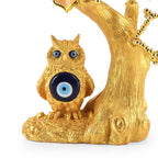Feng Shui Fortune Tree & Protective Symbolism Owl Resin Figurine (20 x 9cm) - Yellow_8363442_4
