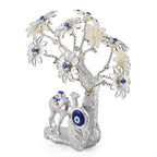 Resin Camel Feng Shui Fortune Tree with Flower (20 x 9 cm) - Silver_8363733_1