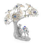 Resin Camel Feng Shui Fortune Tree with Flower (20 x 9 cm) - Silver_8363733_2