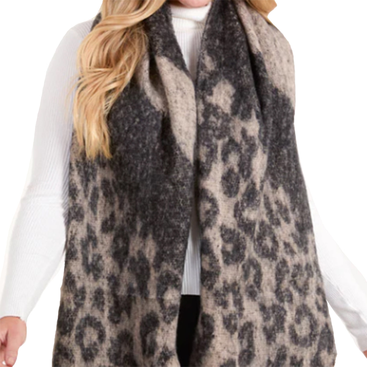 QED Abstract Print Scarf (Free Size) - Black V32566167 0