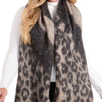 QED Abstract Print Scarf (Free Size) - Black_8363837