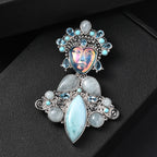 Sajen Silver- Optic Fiber Pink Pearl Coating & Multi Gemstones Pendant in Rhodium Overlay Sterling Silver 29.36 Ct_8364076_1