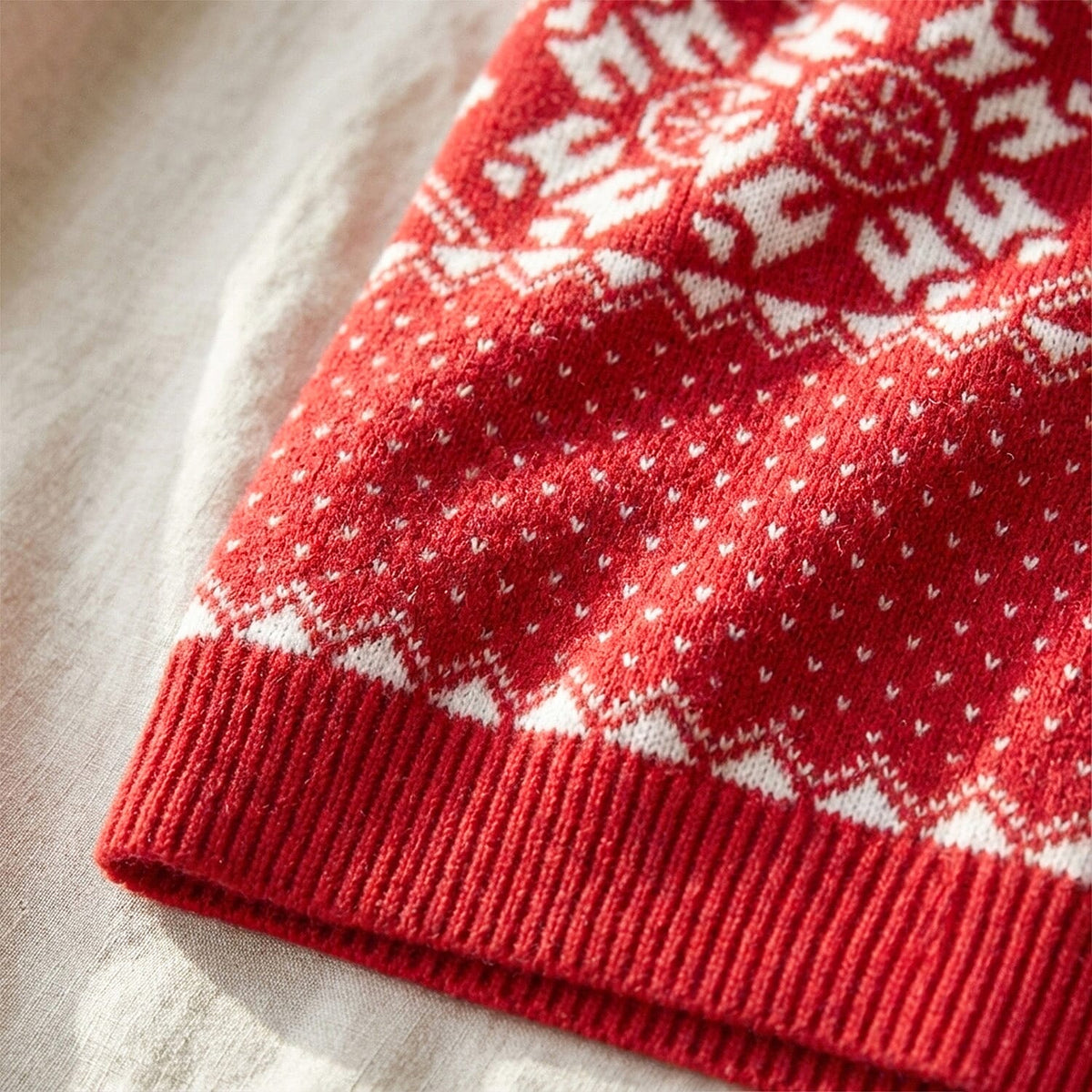 Close Out Collection Snowflakes Super Soft Cardigan (Size M) - Red V32567938 3