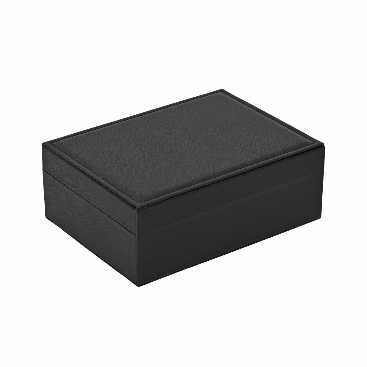 2 Layers Jewellery Box, Elegant Jewellery Organiser With Lock And Key - Black V32531253 5
