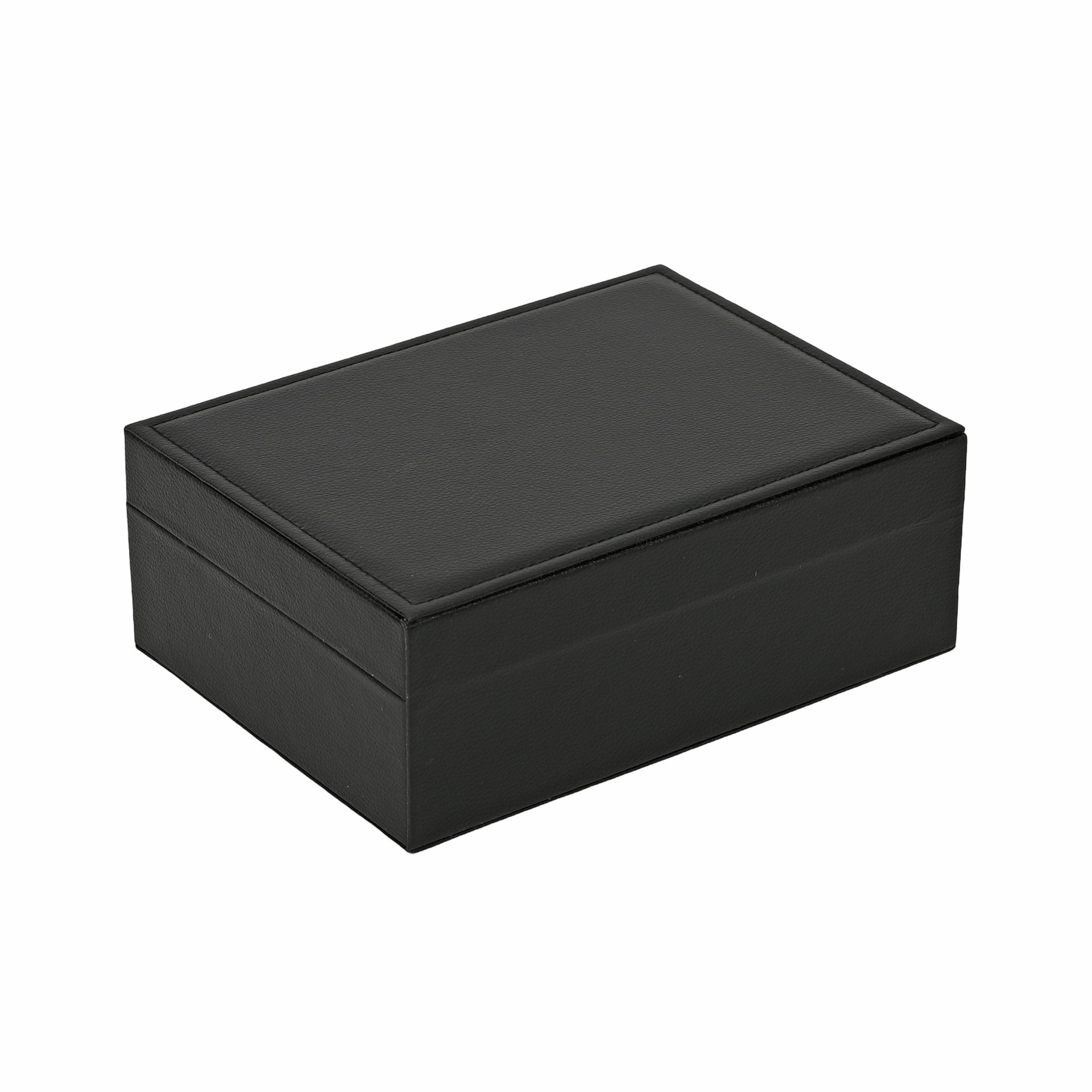 2 Layers Jewellery Box, Elegant Jewellery Organiser With Lock And Key - Black V32531253 5