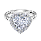 Luxuriant 950 Platinum IGI Certified Lab Grown Diamond (VS/EF) Heart Ring 3.51 Ct, Platinum Wt. 5.70 Gms._8366825
