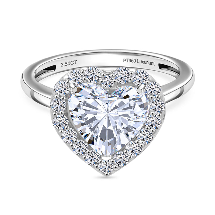 LUXURIANT 3.5 Ct. Lab Grown Diamond Halo Ring in 950 Platinum, IGI Certified 8366825 1