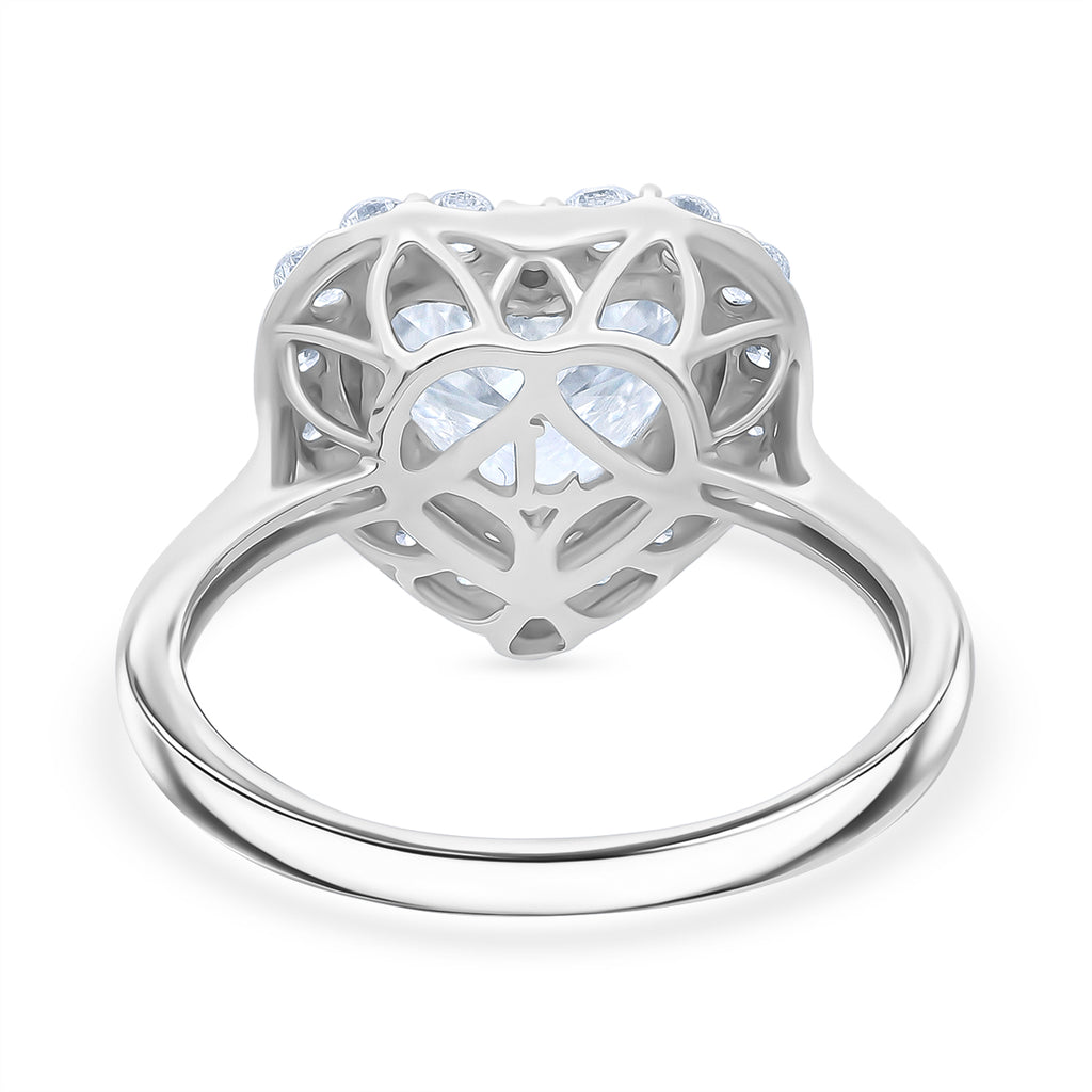 Luxuriant 950 Platinum IGI Certified Lab Grown Diamond (VS/EF) Heart Ring 3.51 Ct, Platinum Wt. 5.70 Gms._8366825_4