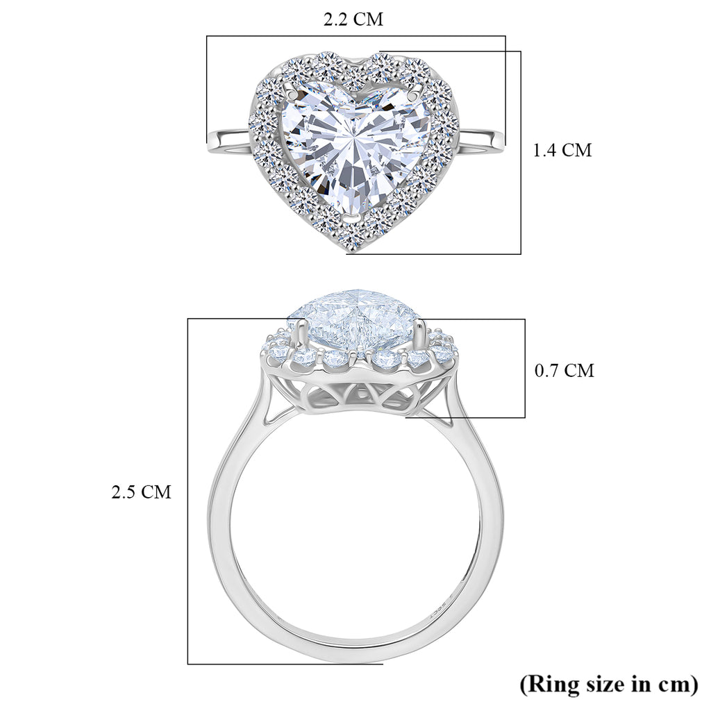 Luxuriant 950 Platinum IGI Certified Lab Grown Diamond (VS/EF) Heart Ring 3.51 Ct, Platinum Wt. 5.70 Gms._8366825_5