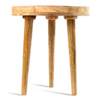 Mango Wood Multi-Colour Mosaic Round End Coffee Table (45 x 45cm) - Blue_8367291_3