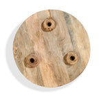 Mango Wood Multi-Colour Mosaic Round End Coffee Table (45 x 45cm) - Blue_8367291_6