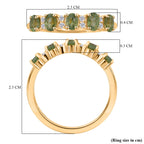 D'Joy - Demantoid Garnet & White Zircon Band Ring in 18K Vermeil Yellow Gold Plated Sterling Silver 1.30 Ct._8367760_5