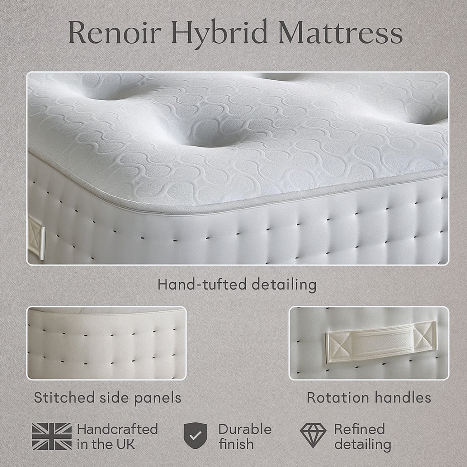 Renoir Hybrid 1000 Pocket Sprung and Memory Foam Mattress by Starry Nights - Double (135 x 190 cm) 8367854 5