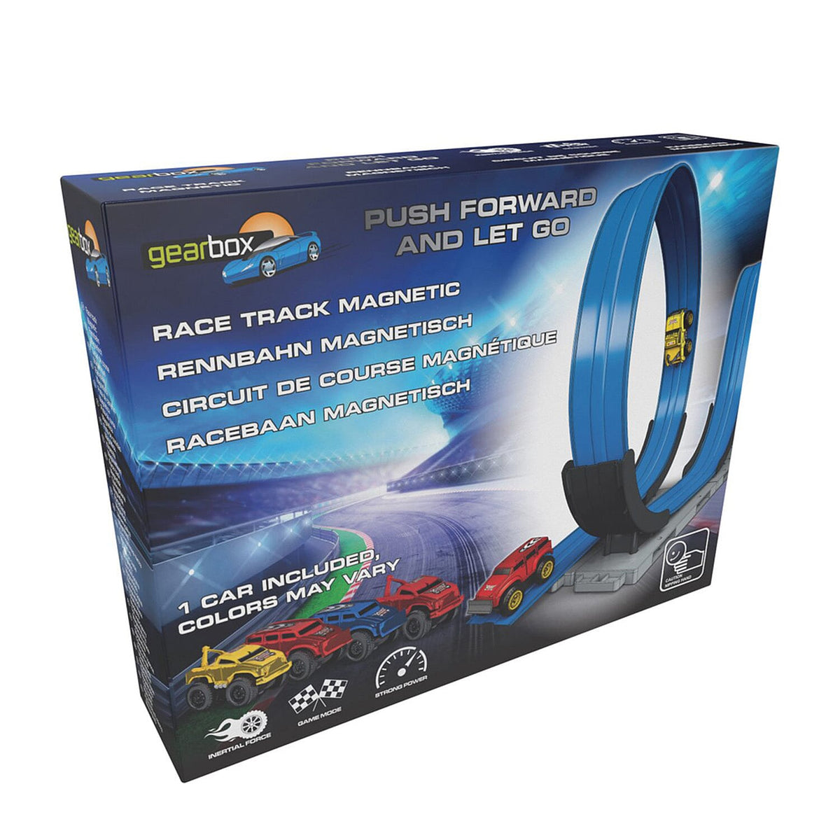 Interactive 3D Magnetic Double Loop Flexible Race Track Playset with Cars - Multi Colour 8367899 0