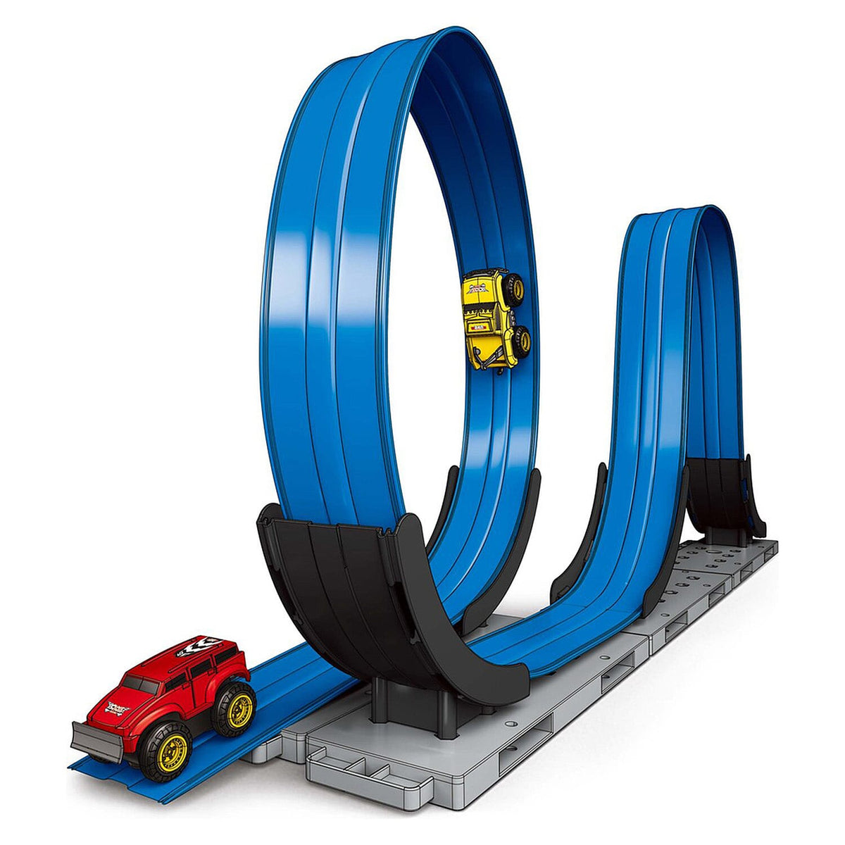 Interactive 3D Magnetic Double Loop Flexible Race Track Playset with Cars - Multi Colour 8367899 5