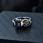 D'Joy Nebula Quartz Doublet Ring in Platinum Overlay Sterling Silver 2.75 Ct._8369933_1