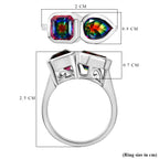 D'Joy Nebula Quartz Doublet Ring in Platinum Overlay Sterling Silver 2.75 Ct._8369933_5