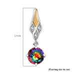 D'Joy Nebula Quartz Doublet & White Zircon Dangling Earring in Sterling Silver 3.46 Ct._8369962_5