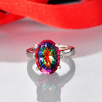 D'Joy Nebula Quartz Doublet & White Zircon Solitaire Ring in Rhodium Overlay Sterling Silver 7.20 Ct._8369986_1
