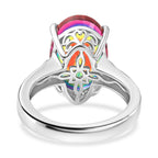 D'Joy Nebula Quartz Doublet & White Zircon Solitaire Ring in Rhodium Overlay Sterling Silver 7.20 Ct._8369986_4